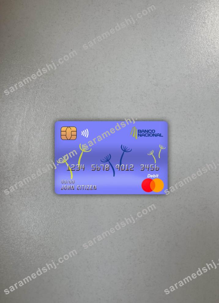 Costa Rica banco nacional bank mastercard photolook front